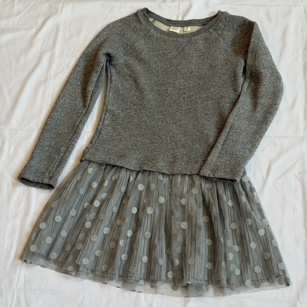 GAP KIDS Sweatshirt Dress Size L (10) Gray